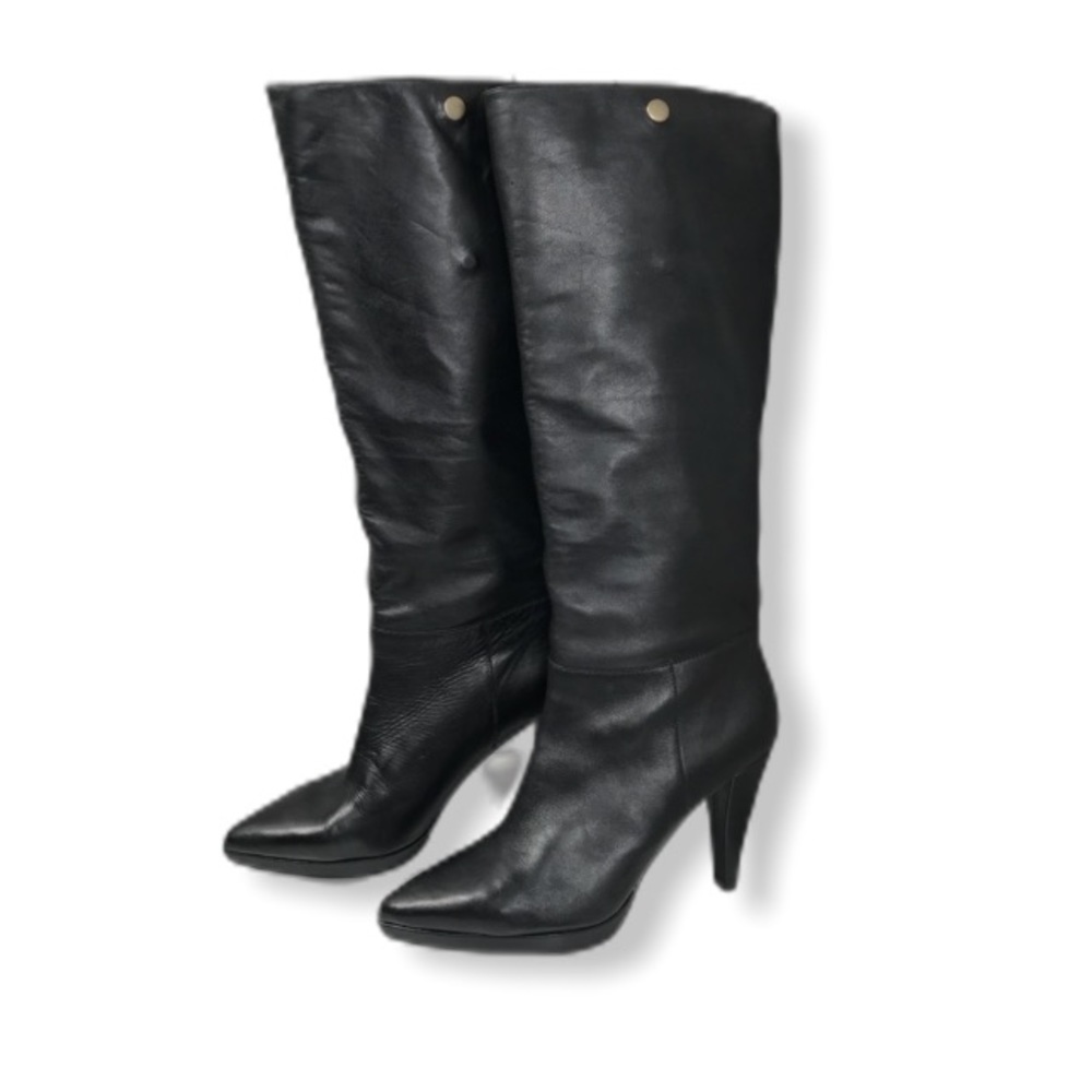 Sean Ling sz 8 Tofu black heeled tall boots